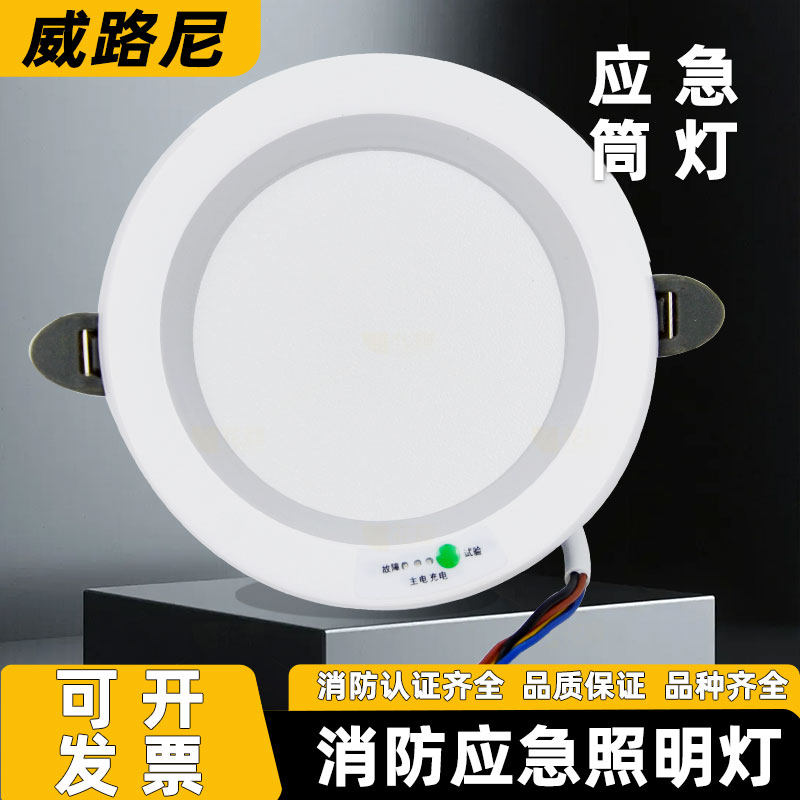 嵌入式消防应急筒灯2.5寸