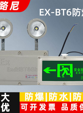 防爆安全出口指示灯36V消防双头应急灯疏散通道标志灯照明灯带EX