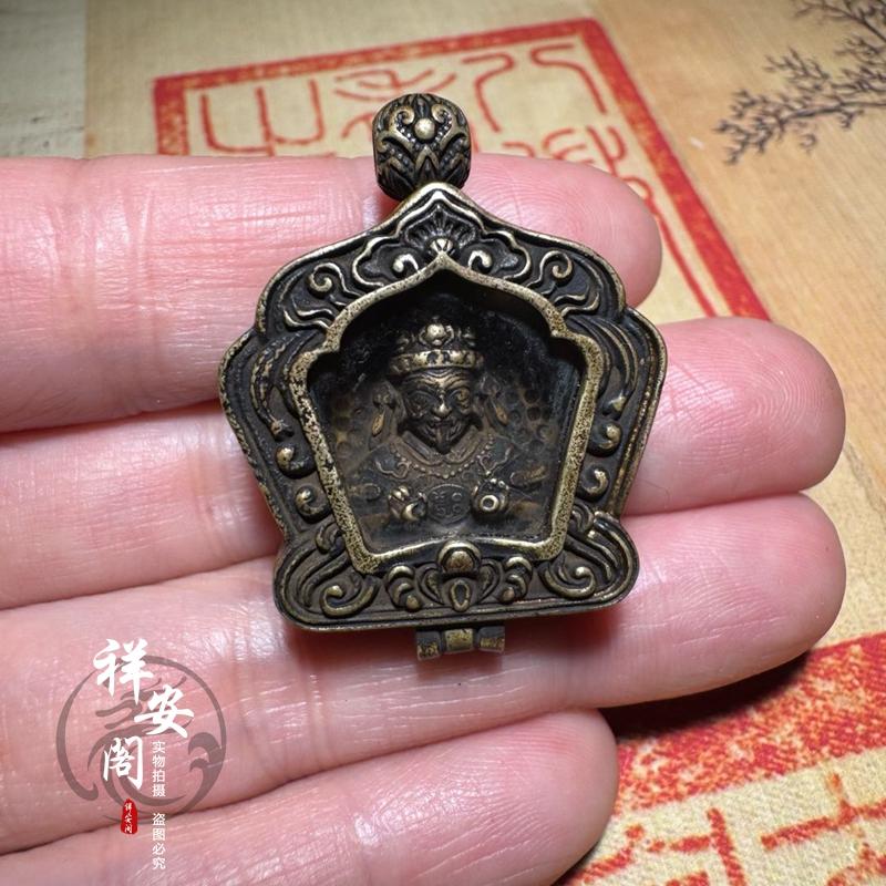 藏式文殊嘎乌盒吊坠挂件