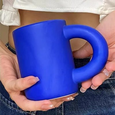 陶瓷马克杯克莱因蓝咖啡杯女生水