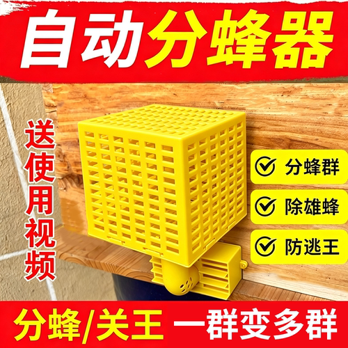 新款中蜂自动分蜂器除雄蜂防止蜂王飞逃防逃框蜜蜂中蜂新款收蜂器