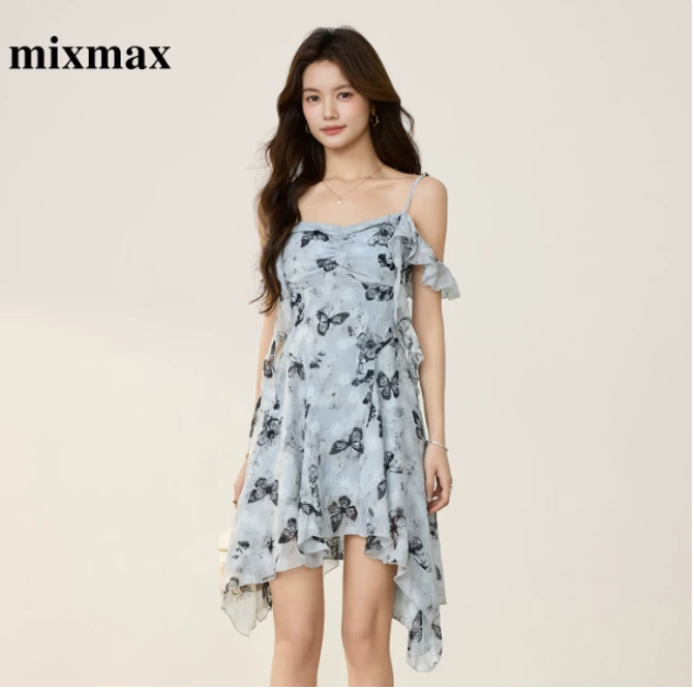 MixMax/ins特卖2025夏季国内专柜正品吊带连衣裙1252260400-1299