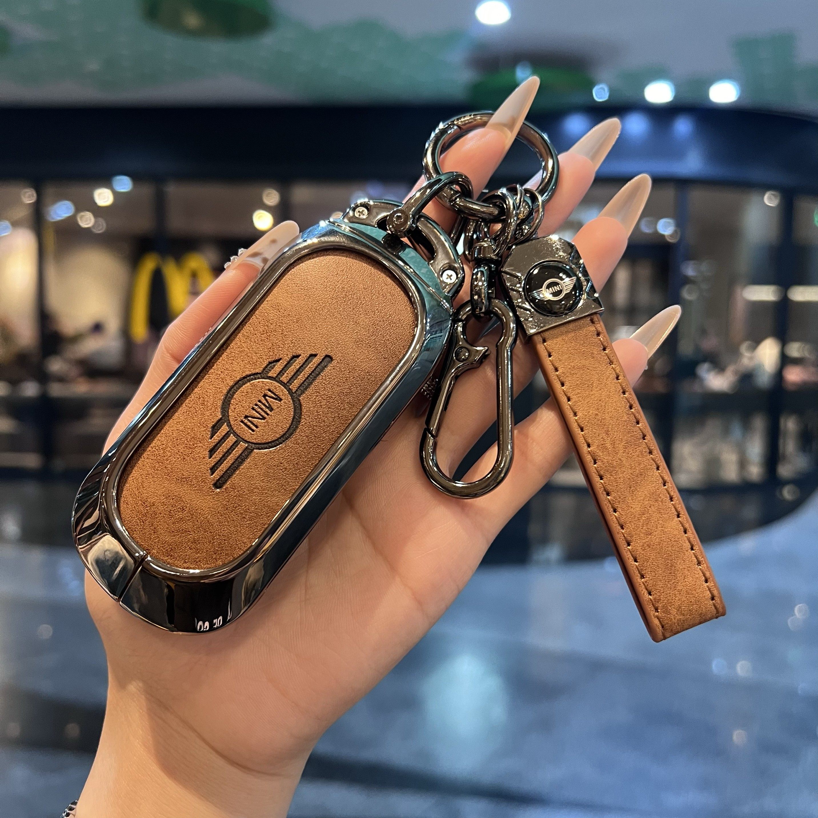 适用于新能源迷你25款宝马MINICOOPER汽车钥匙套电动车钥匙包壳扣