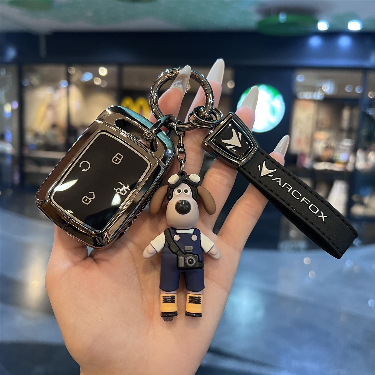 适用于极狐T1钥匙套2025款ARCFOX极狐T1新能源车改装遥控钥匙包扣