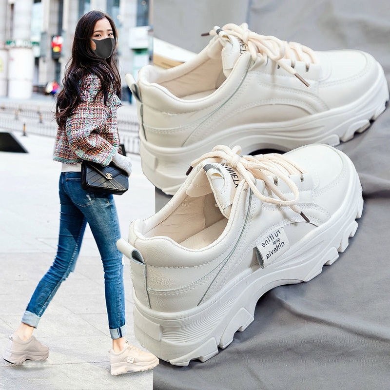 老爹鞋女2025年春秋新款厚底内女鞋网红小白运动休闲鞋ins潮爆款