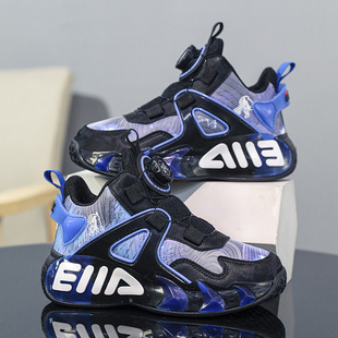 儿童篮球鞋秋季青少年男童童运动鞋实战耐磨摩擦有声音童鞋防滑