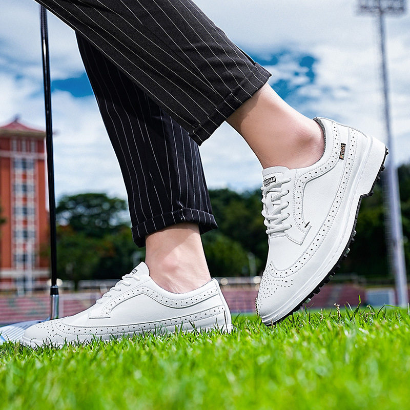 直供跨境男士高尔夫球鞋大码英伦风休闲运动鞋轻便耐磨男鞋