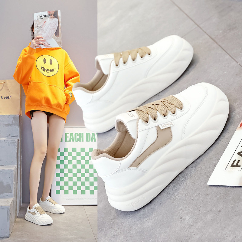 小白鞋女学生韩版2025春季新款百搭休闲运动平底板鞋ins网红A01