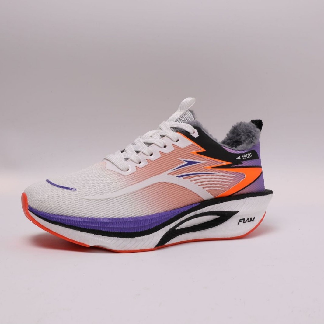 2025冬季加棉男鞋飞燃竞速跑步鞋高品质跑鞋透气时尚运动鞋鞋子