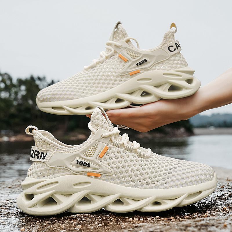 网面透气男鞋夏季薄款轻便网鞋男士镂空大网眼休闲跑步运动鞋爆款