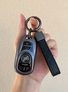 适用别克昂科威钥匙套君威壳君越昂科旗简约扣昂科拉GX微蓝包扣壳