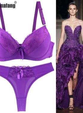 2025 New Women Push Up Bra Sets Intimates Lace Thongs Underw