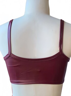 Sexy lingerie patent leather bra strapless bra女漆皮抹胸文胸