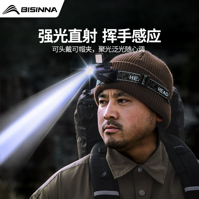 北山狼头灯强光超亮超长续航头戴式钓鱼专用户外登山感应照明灯具,户外/登山/野营/旅行用品,头灯,淘宝优惠券,粉丝福利购,淘宝优惠卷