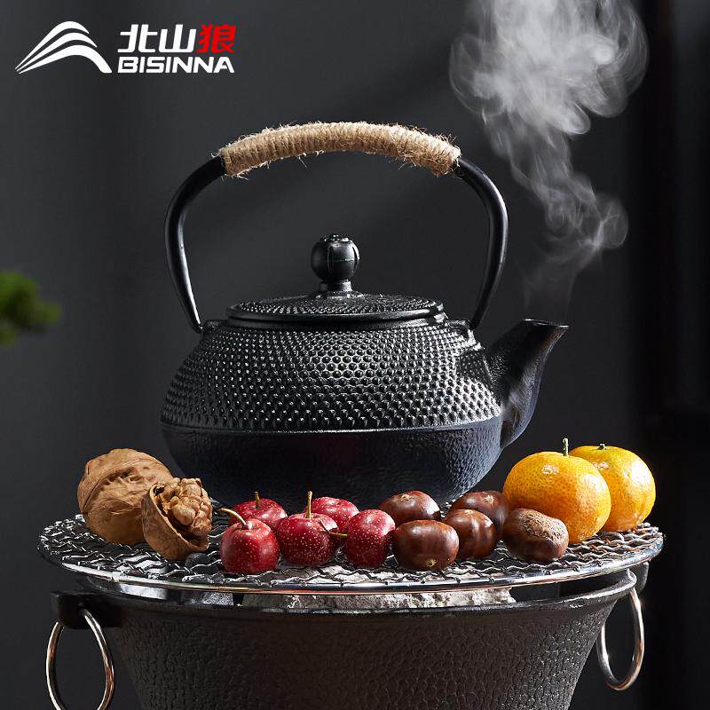 北山狼铸铁壶煮茶壶室内烧水泡茶壶炭火炉电陶炉器具专用围炉茶壶