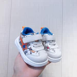 男童冬天加绒学步鞋婴儿加厚稳步鞋哈比特2021冬季新款宝宝板鞋子