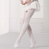 高弹天鹅绒舞蹈袜女童柔软芭蕾连裤 袜成人挖洞练功大袜体操练功袜