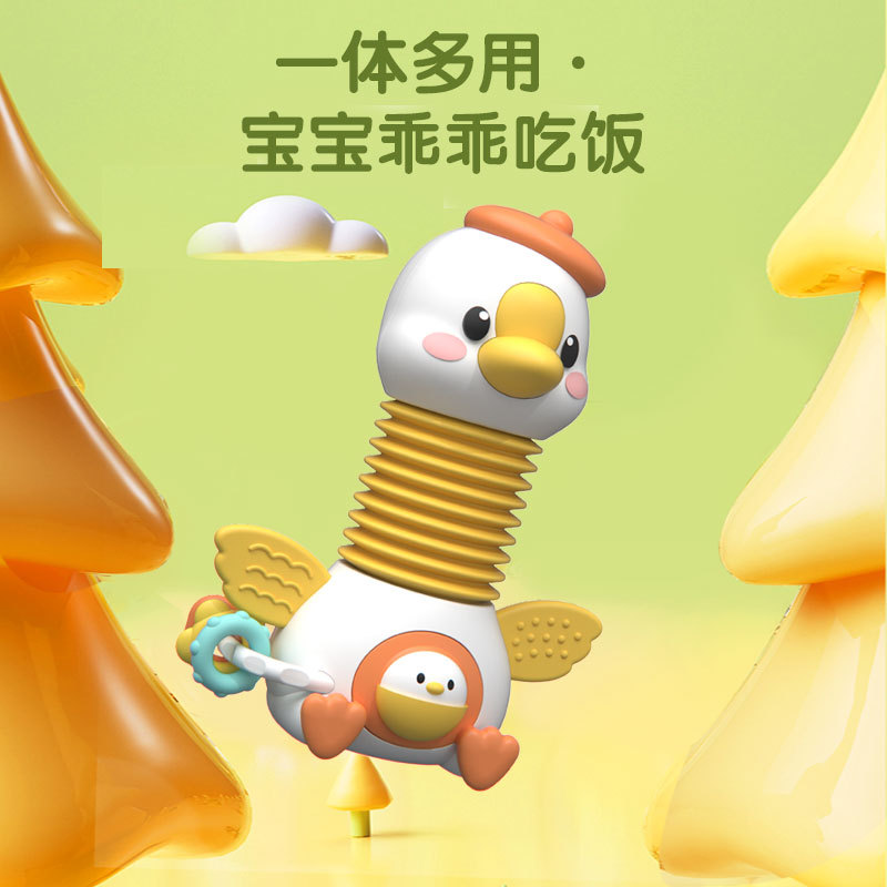 新款餐桌吸盘叠叠转转乐哄饭音乐玩具0一1岁婴儿儿童早教摇摆益智