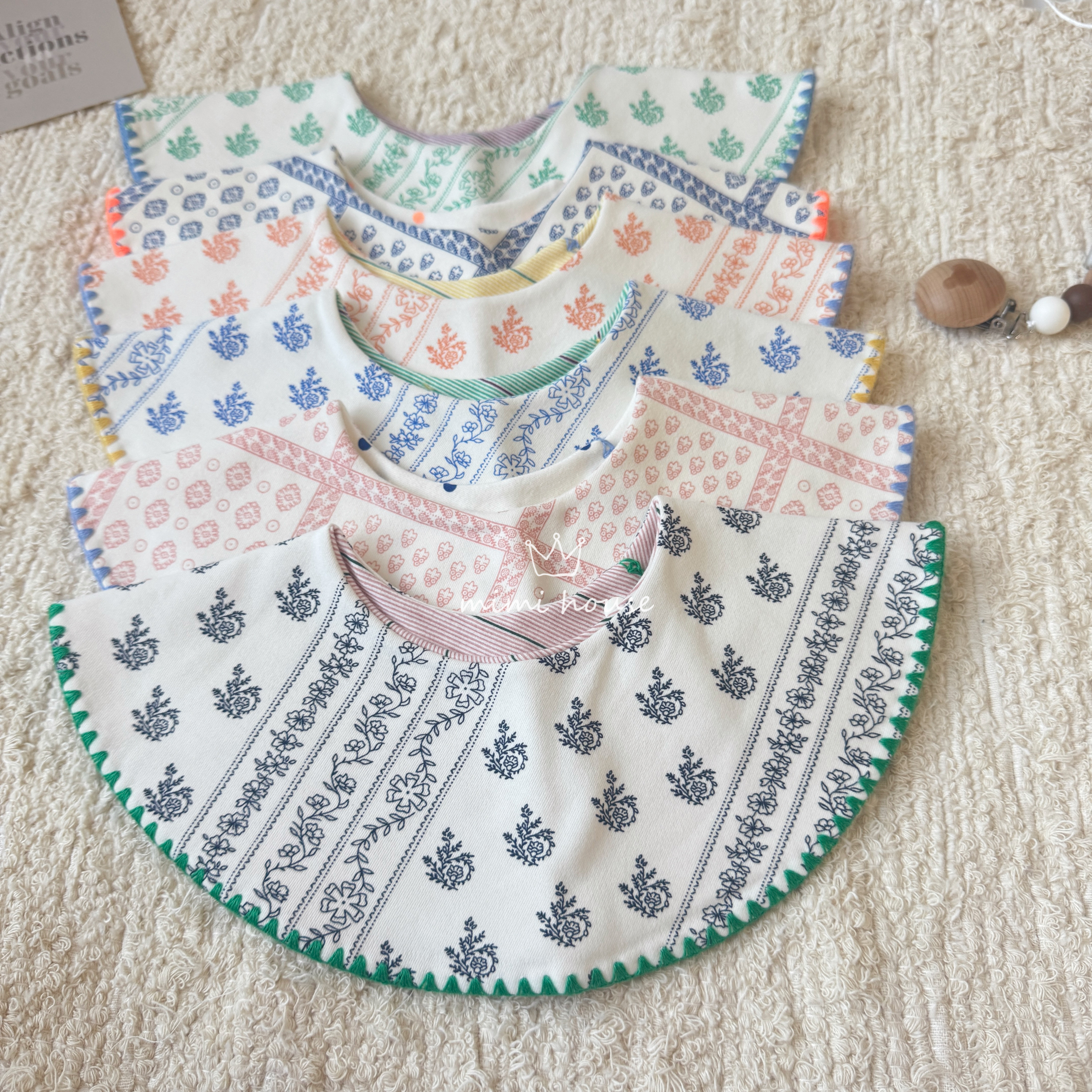 ins韩版婴儿纯棉口水巾冬加厚宝宝双面带A类围嘴防吐奶可旋转围兜,婴童用品,口水巾,淘宝优惠券,粉丝福利购,淘宝优惠卷