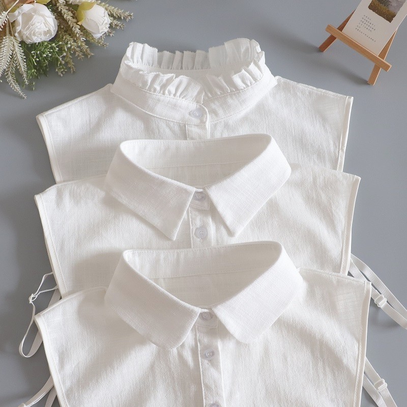 新款秋冬纯棉高端尖领假领