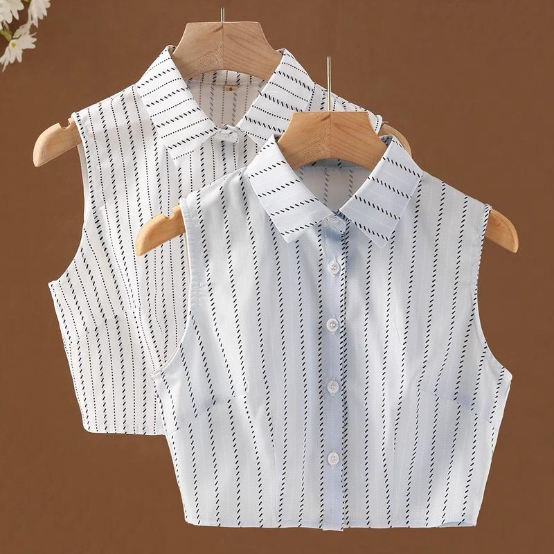 假领子衬衫打底涤纶高端内搭