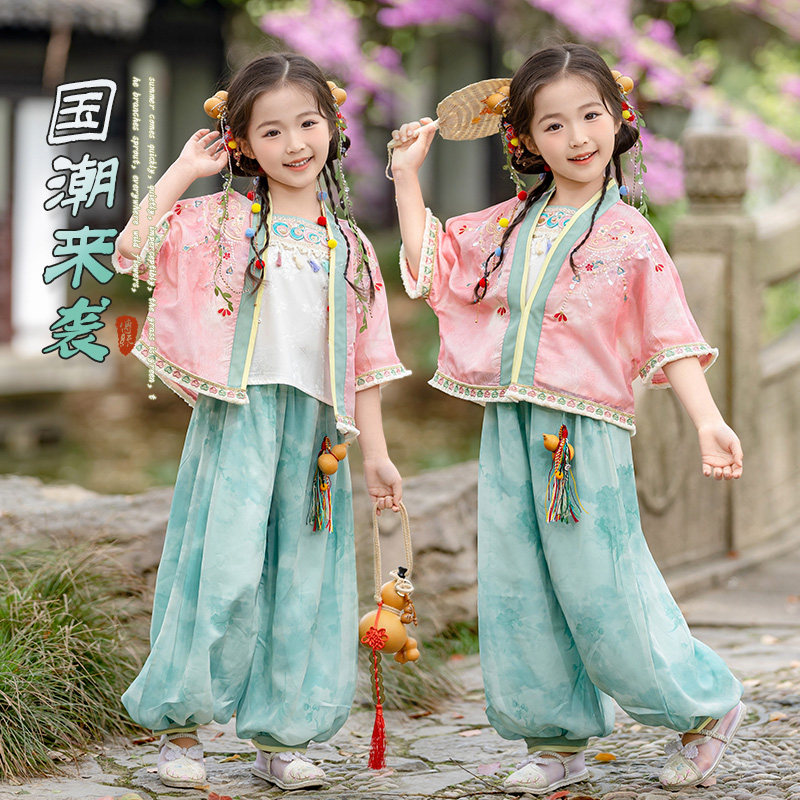 中国风唐装汉服六一表演服