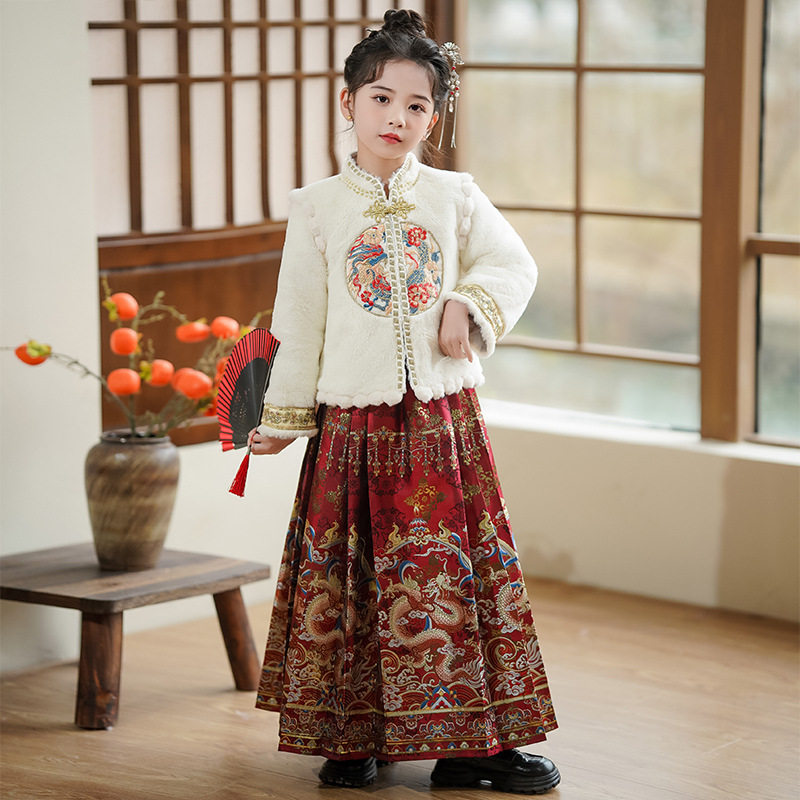 加绒唐装套装拜年服2024年冬季