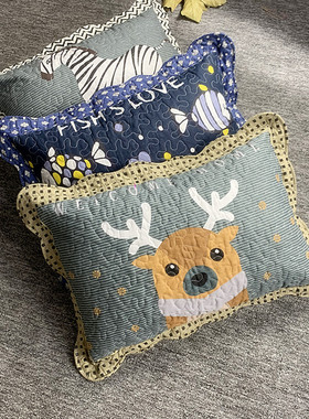 一只装枕套儿童成人单人乳胶枕头套全棉衍缝卡通枕套40.60不含芯