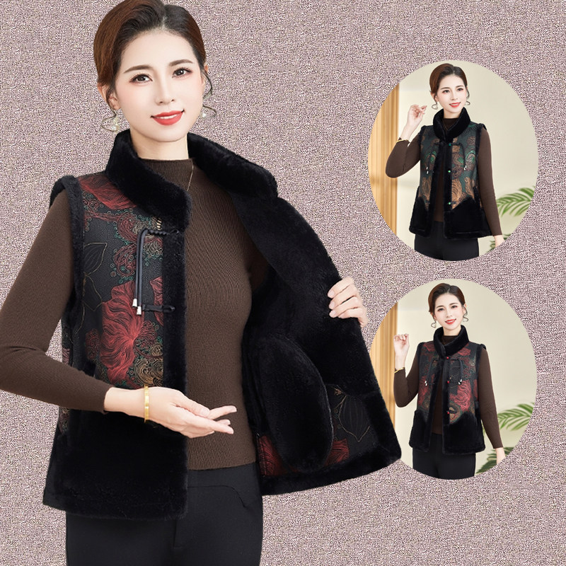 中式复古盘扣棉马甲棉马甲坎肩