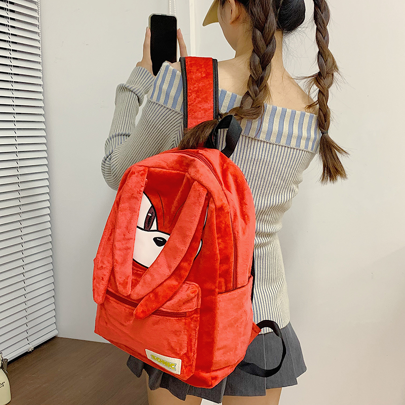 暗黑索尼克音速小子双肩包情侣时尚卡通书包学生大容量旅行背包