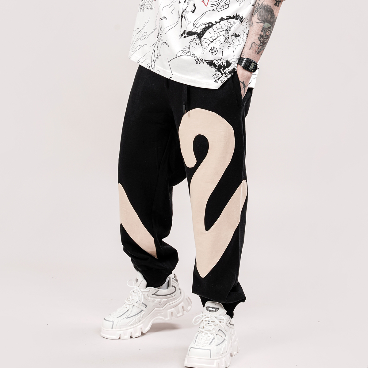 wookong72变2021拼接全棉卫裤