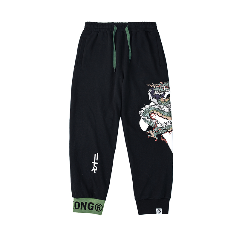 刺绣盘龙运动裤wookong