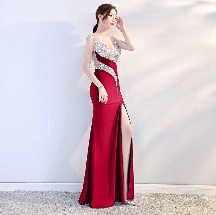欧美跨境外贸女装2026新款性感礼服高级感裙子名媛低胸深v连衣裙