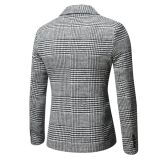 2025春秋新款男士休闲修身英伦毛呢休闲西服外套小西装男X65P90，男装西服套装，星座1217