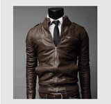 2025春秋新身男士款修立领商务休闲机车服高质量皮衣外套Y93特P50，男装皮衣，星座1217