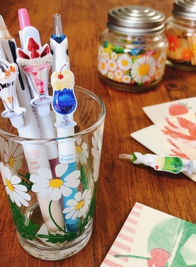 现货日本百乐LOFT甜品咖啡喫茶系列限定款三色可擦笔圆珠笔果汁笔