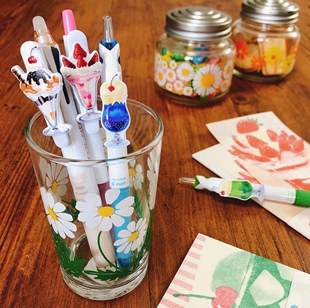 现货日本百乐LOFT甜品咖啡喫茶系列限定款三色可擦笔圆珠笔果汁笔