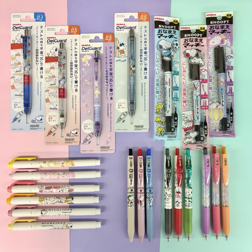 现货 2026款 日本 zebra 斑马 史努比限定中性笔 自动铅笔 荧光笔
