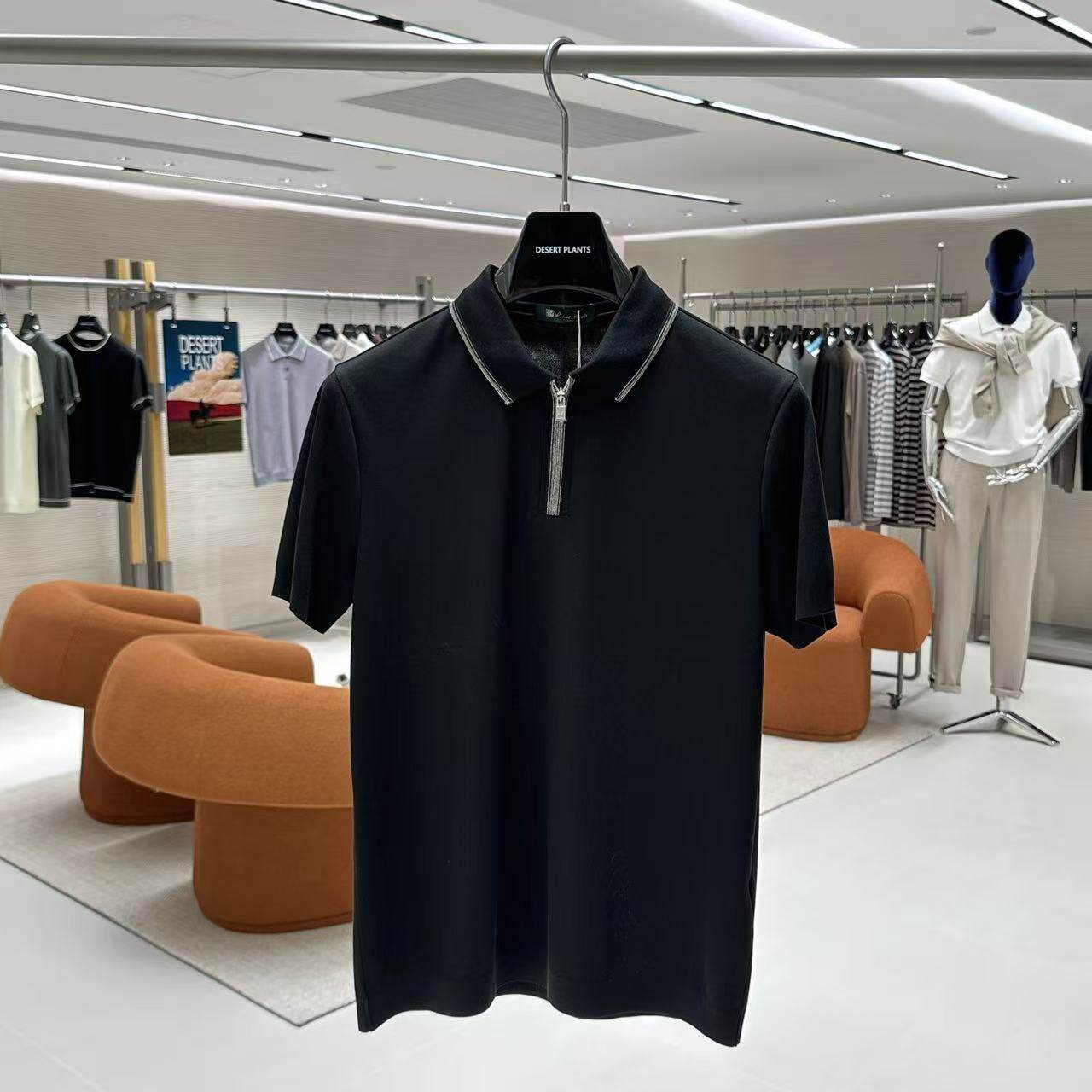 2026春夏新款潮牌男装男士短袖t恤翻领polo衫简约上衣半袖男1069