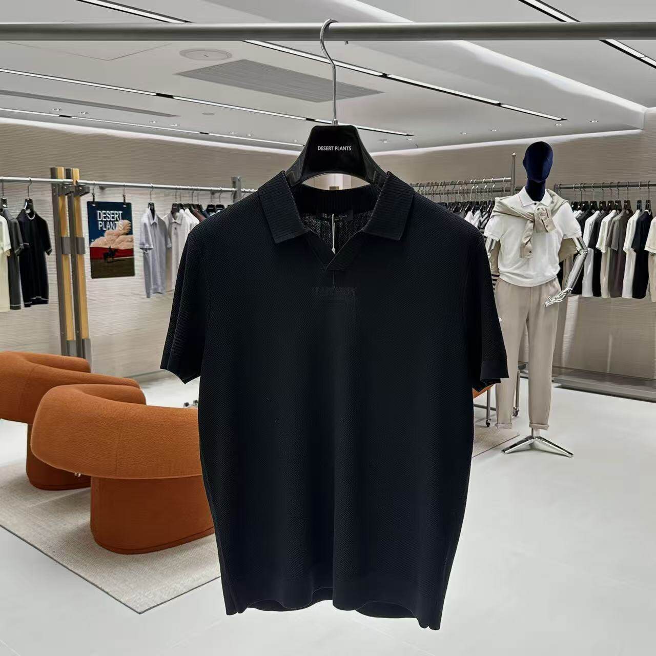 2026春夏新款潮牌男装翻领短袖t恤日常百搭半袖舒适上衣1049