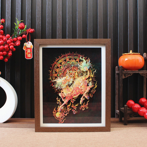 麒麟回首祝福摆件客厅装饰办公室