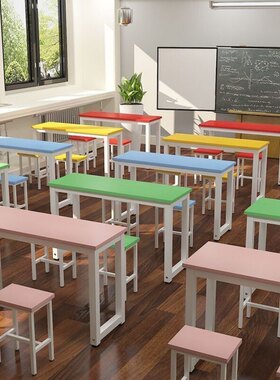 课桌椅课桌厂家直销培训学校辅导班中小学生双人书桌补习班培训班