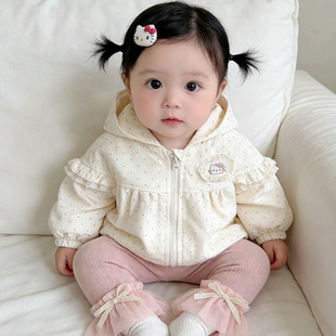 女童秋装套装超萌外套可爱打底春天宝宝衣服洋气长袖外出服女宝