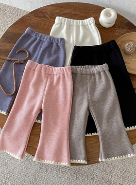 秋冬季韩版婴儿加绒pp裤女宝宝加厚裤冬装打底裤一体绒保暖婴儿裤