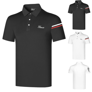 T恤运动休闲Polo衫 2022高尔夫服装 男士 球衣golf透气速干短袖 上衣