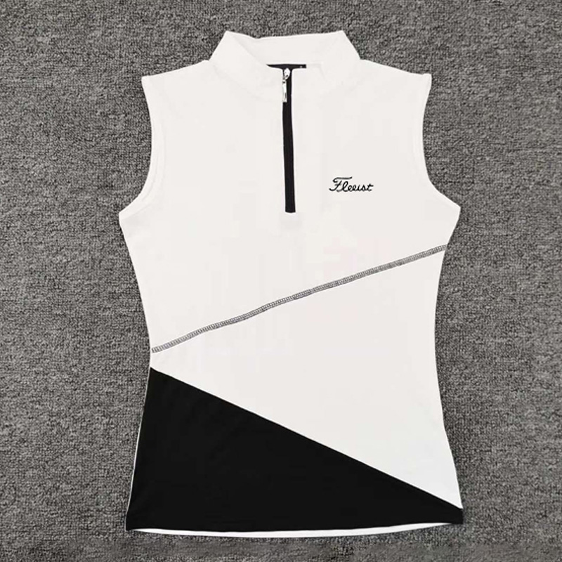 新款夏季高尔夫服装女韩版上衣golf球服短袖时尚显瘦透气无袖球衣