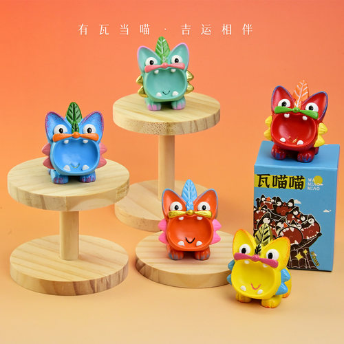 云南非遗文创瓦猫摆件小号装饰品