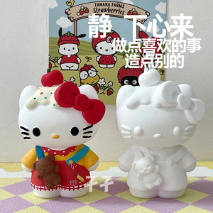 hellokitty香薰石膏娃娃涂色