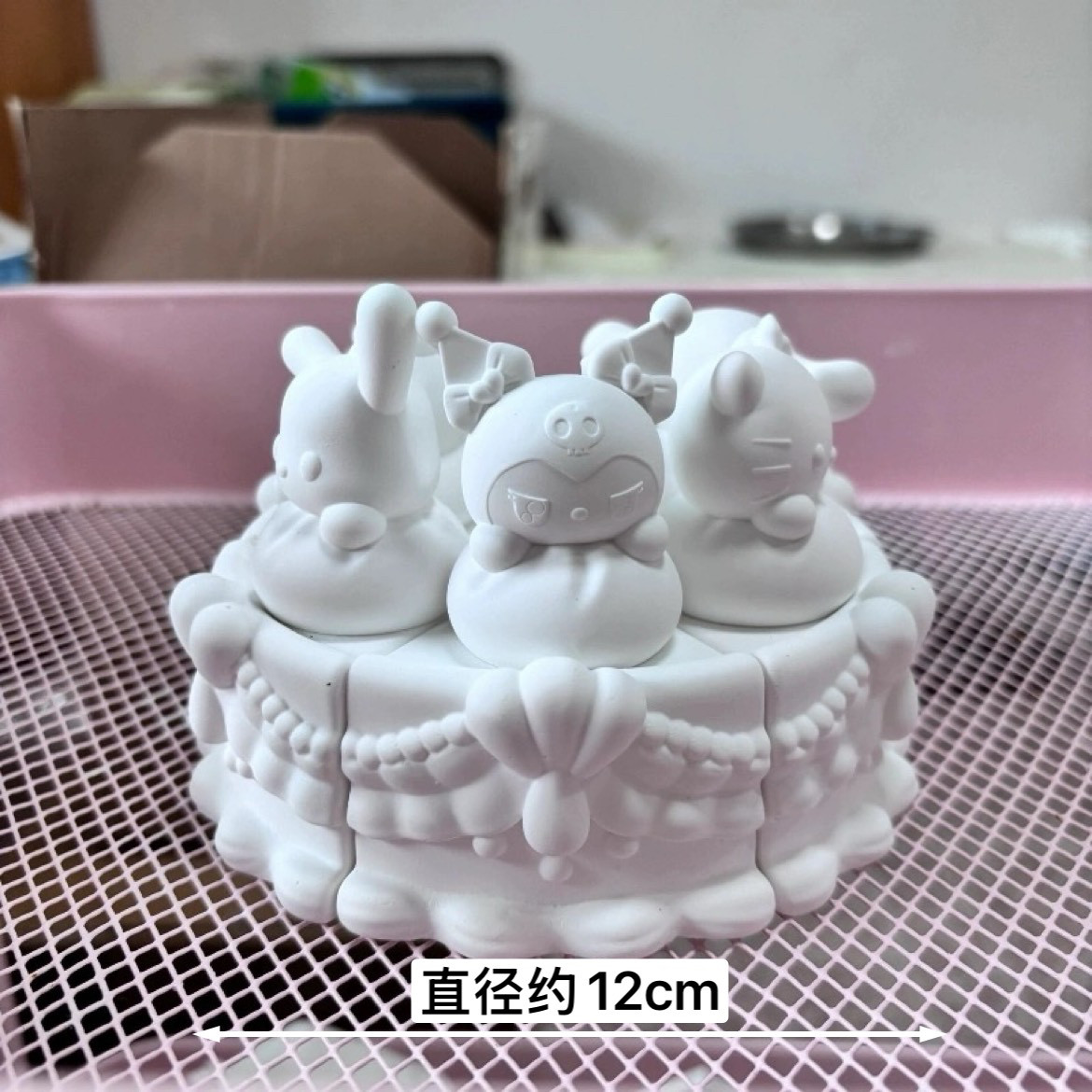 切角蛋糕小号香薰石膏娃娃白胚DIY涂色涂鸦手工儿童生日礼物送礼图片