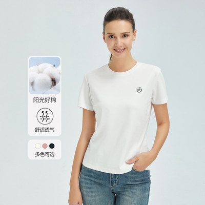 Polovillae/保罗威特2025夏季休闲t恤基础百搭女式短袖T恤